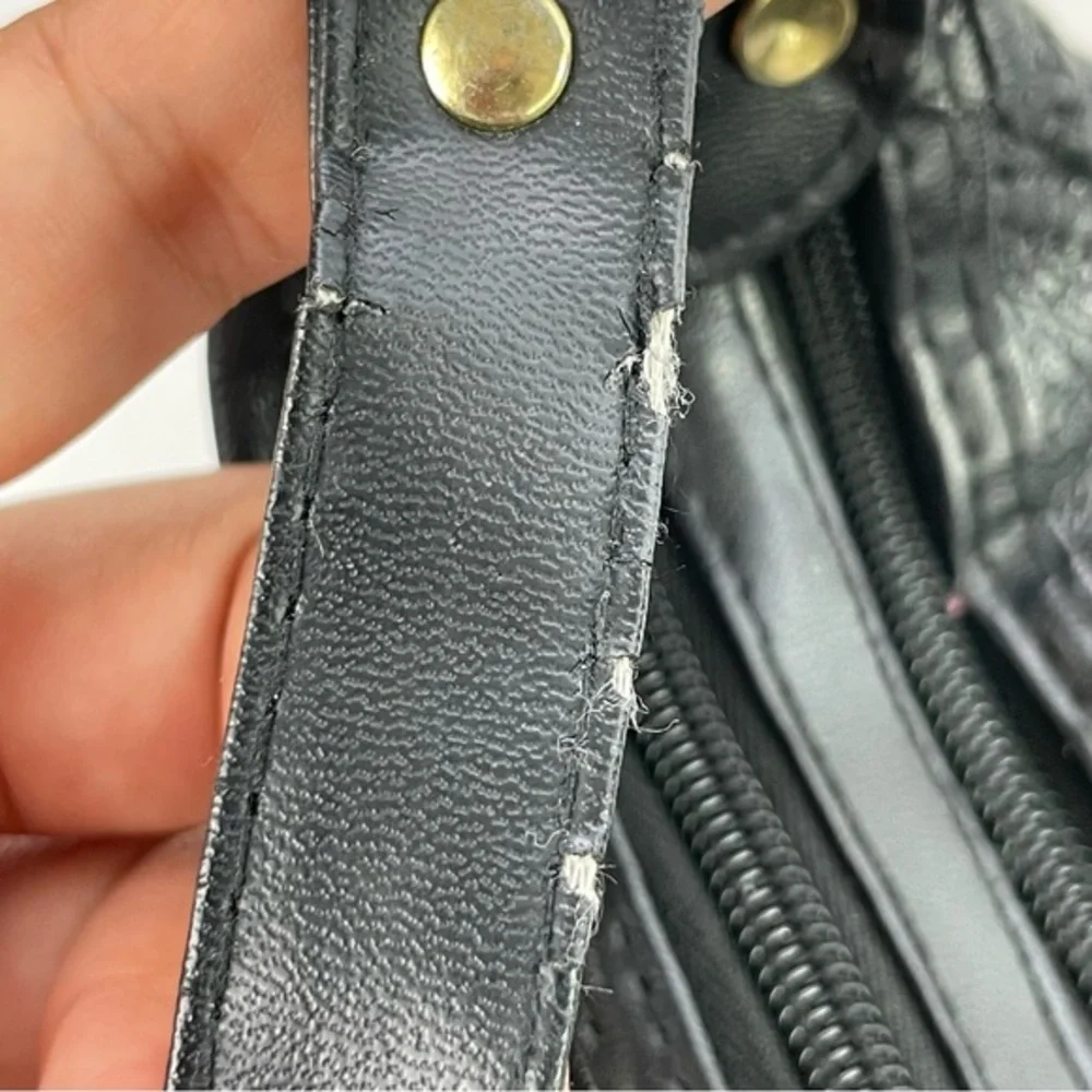 Vintage Black Patchwork‎ Crossbody Handbag Purse